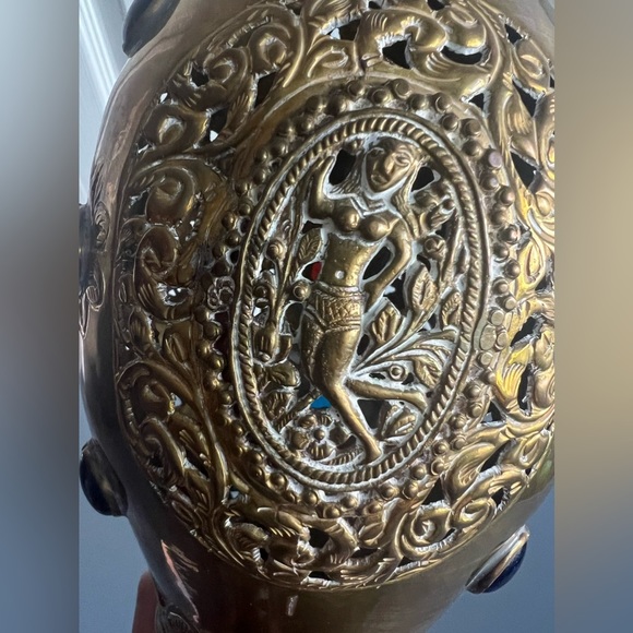 Antique Persian Repoussé Metal Lantern - Picture 11 of 12